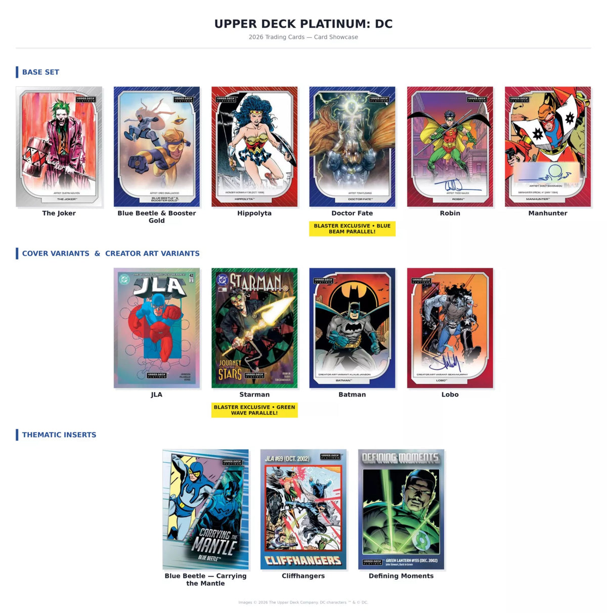 2026 Upper Deck DC Platinum Blaster Box