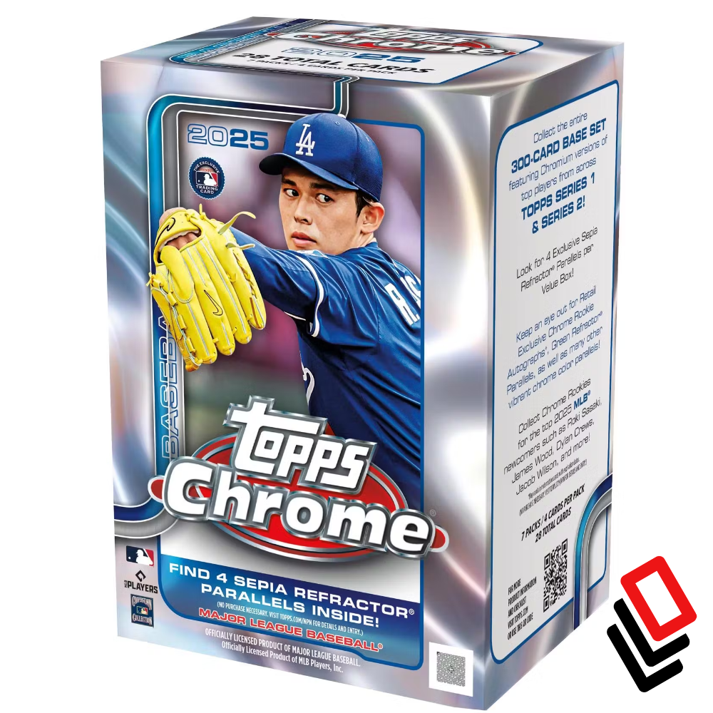 2025 Topps Chrome Baseball 7-Pack Blaster Box