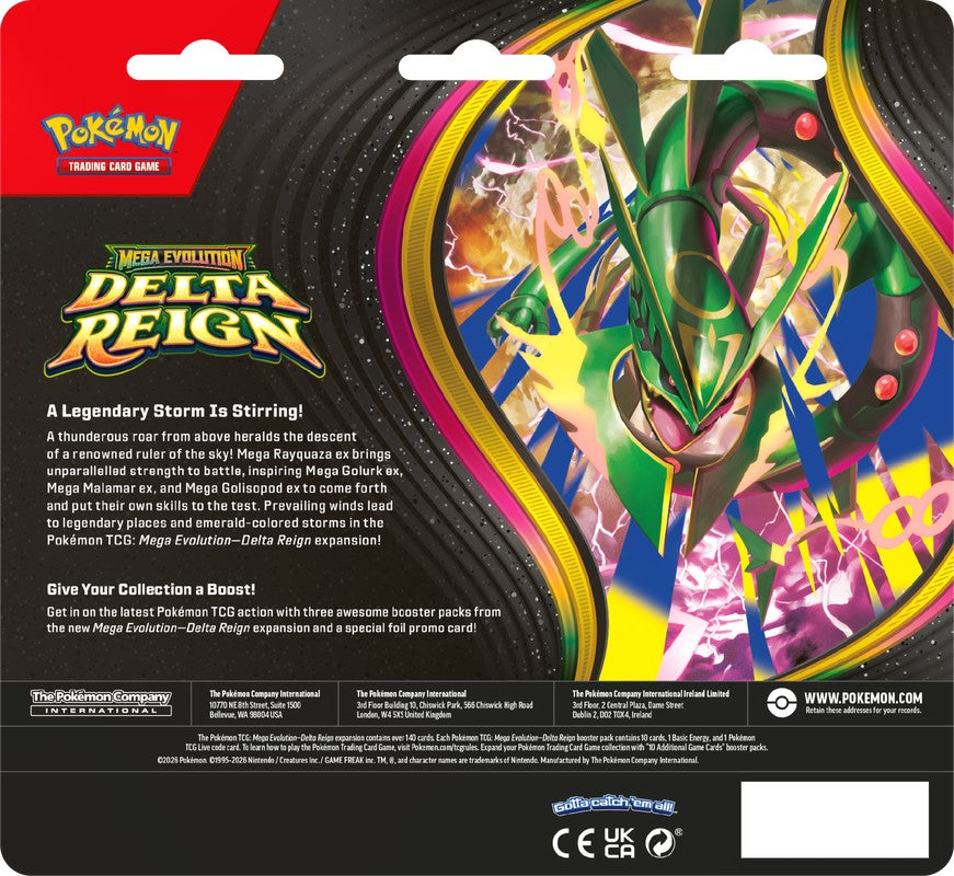 Pokémon TCG: Mega Evolution: Delta Reign 3 Pack Blister with Seel Promo