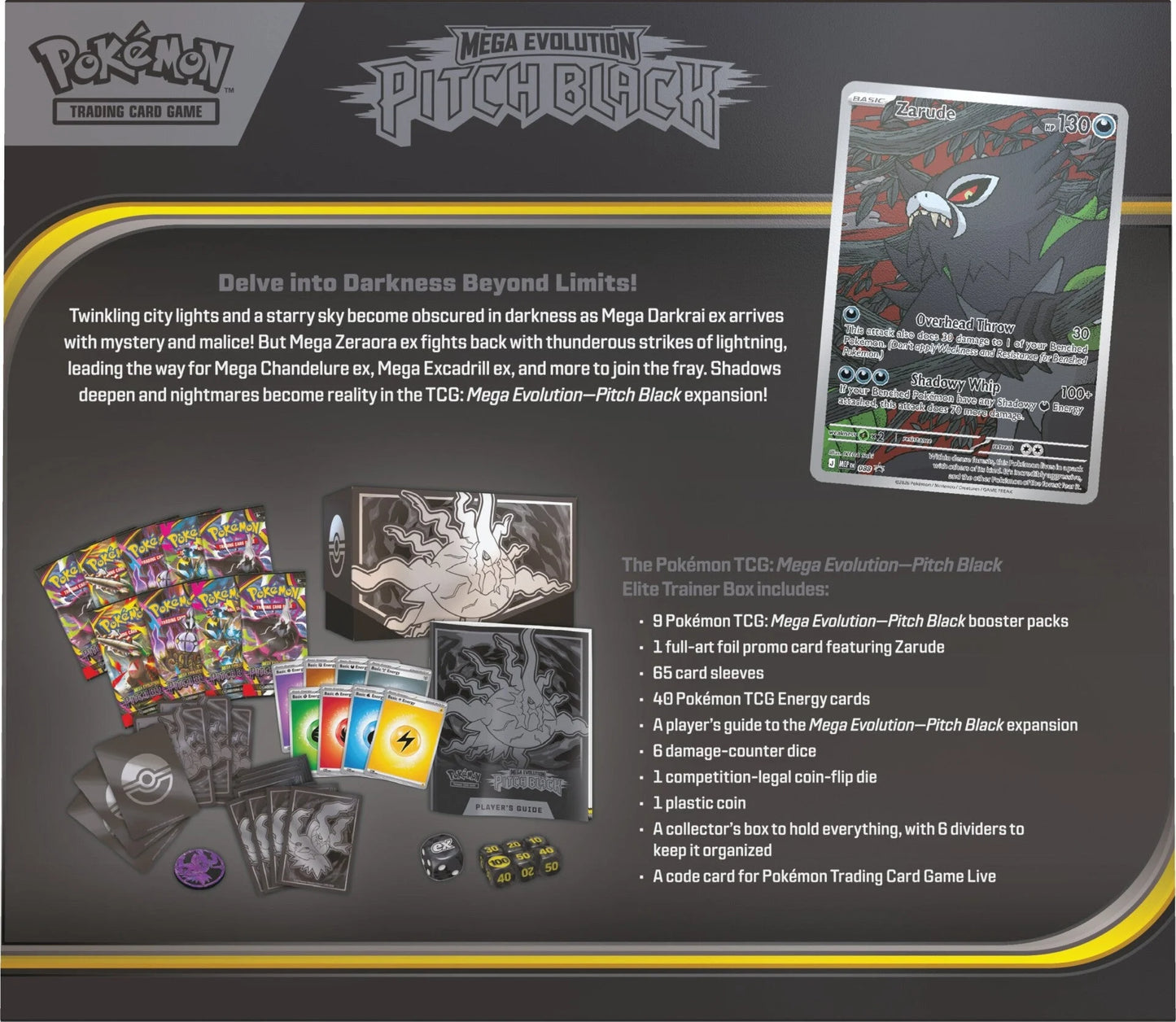 Pokémon TCG: Mega Evolution: Pitch Black Elite Trainer Box