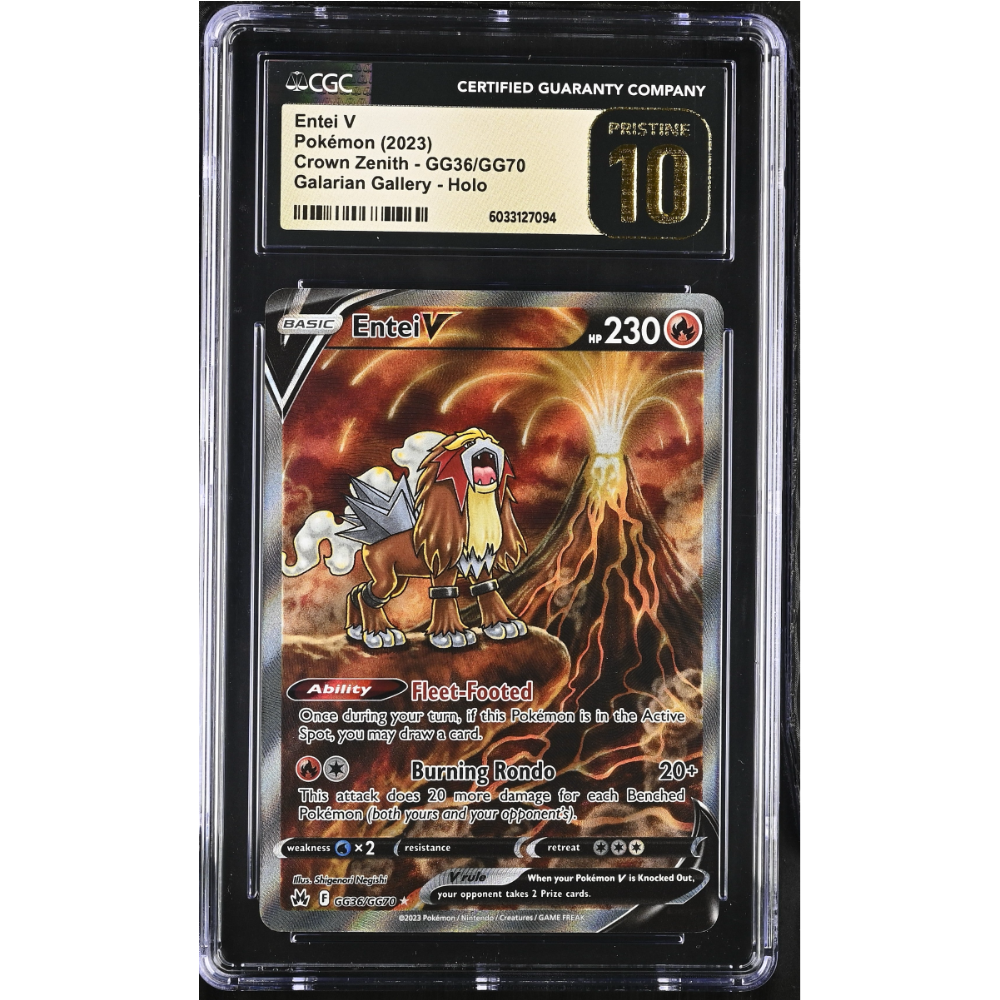 Entei V Galarian Gallery Crown Zenith GG36/GG70 NM CGC PRISTINE 10 –  Collectors Row
