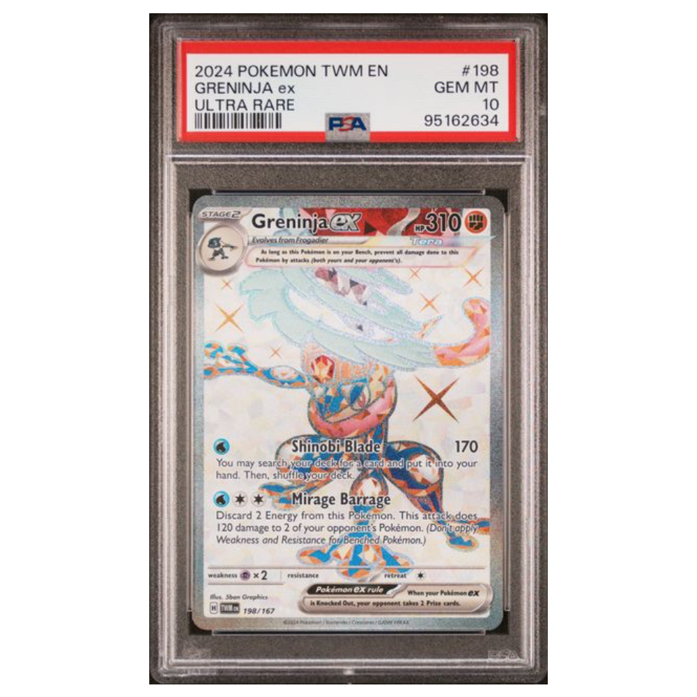 Greninja ex #198 - PSA 10 - Twilight Masquerade Collectors Row Greninja ex #198 - PSA 10 - Twilight Masquerade Collectors Row