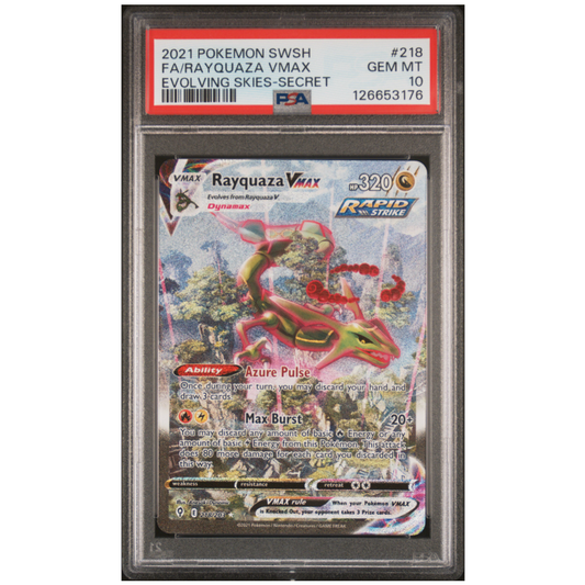 Rayquaza VMax #218 - PSA 10 - Evolving Skies
