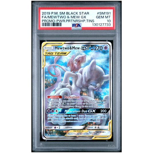 Mewtwo & Mew GX Promo #SM191 - PSA 10 - Sun & Moon Promo