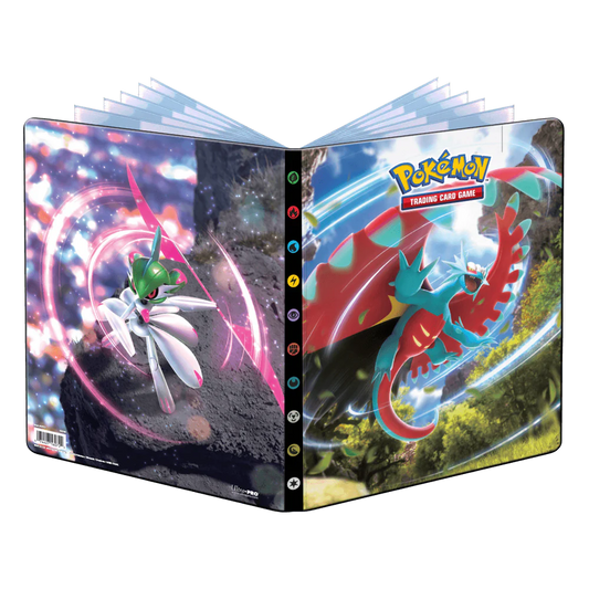 Ultra Pro Scarlet and Violet Roaring Moon and Iron Valiant 9-Pocket Portfolio for Pokémon