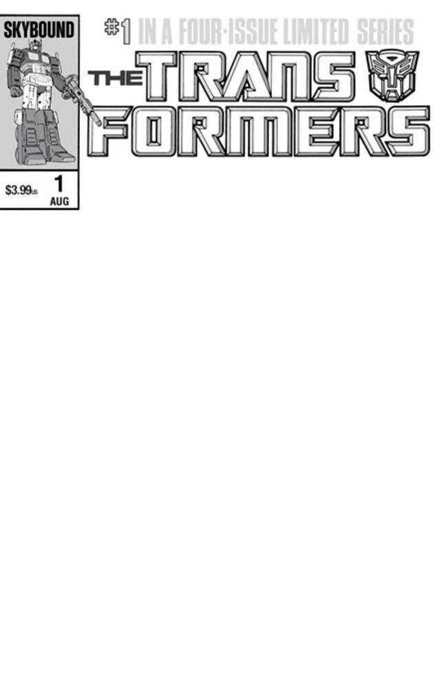 Transformers #1 40th Anniversary Edition  (One Shot) Cover C Blank Sketch Variant