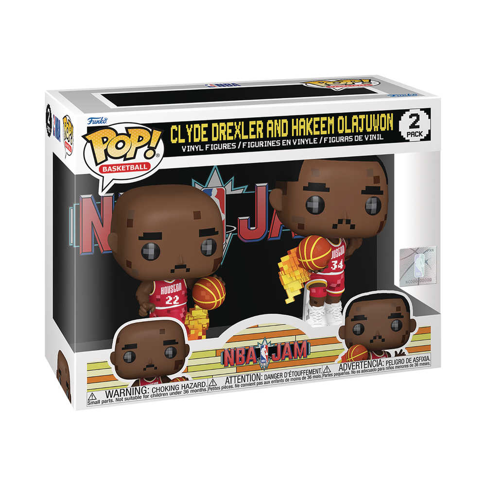 Pop NBA Jam Rockets Drexler/Olajuwon 2pk Vinyl Figure