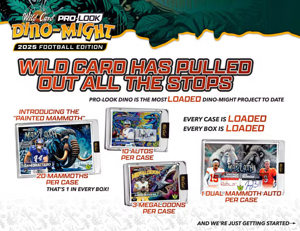 2025 Wild Card Dino-Might Pro-Look Football Hobby Box