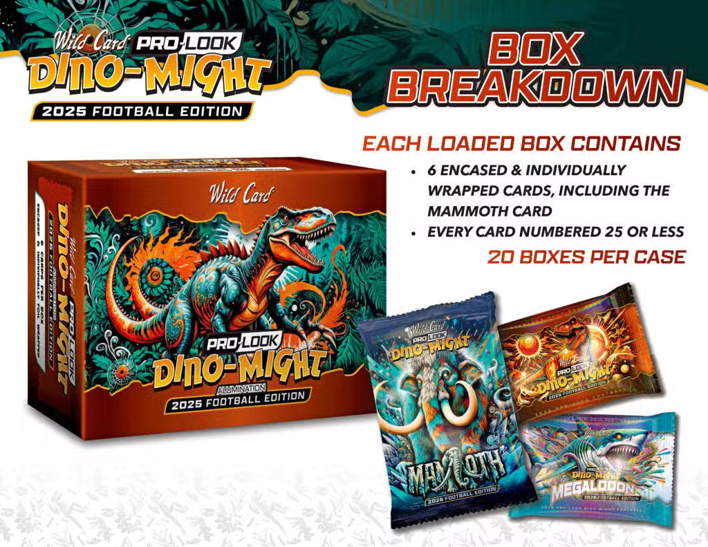 2025 Wild Card Dino-Might Pro-Look Football Hobby Box