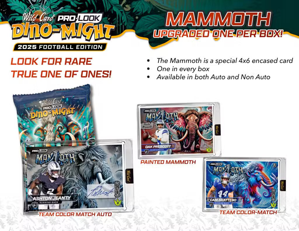 2025 Wild Card Dino-Might Pro-Look Football Hobby Box