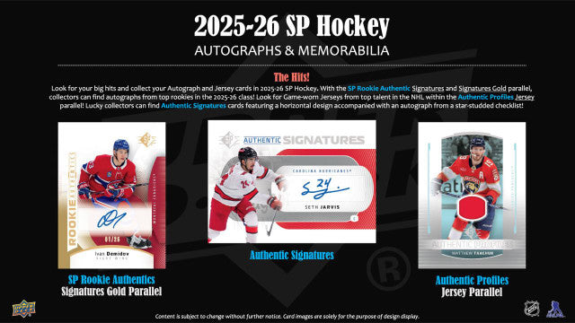2025/26 Upper Deck SP Hockey Blaster Box