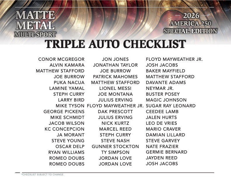 2026 Wild Card Matte Metal Multi-Sport – America 250 Special Edition