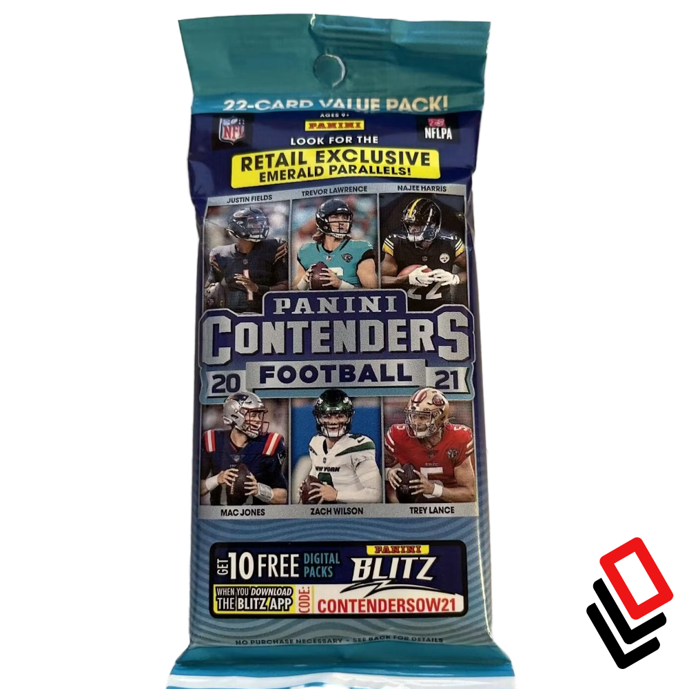 2021 Panini Contenders Football Jumbo Value Pack (Emerald Parallels!)