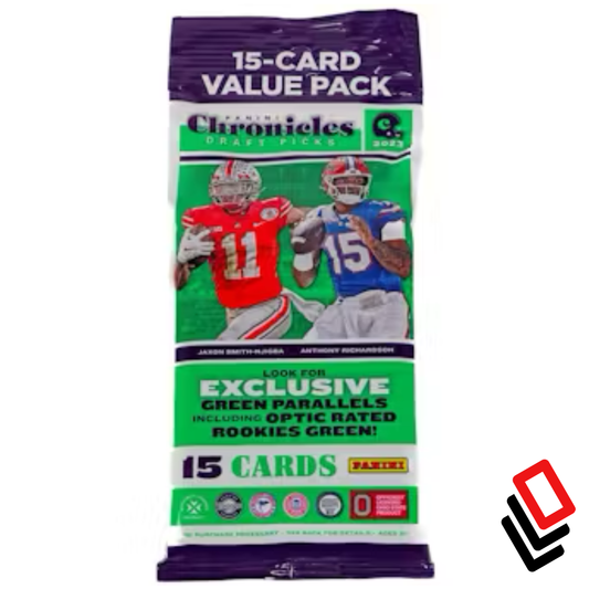 2023 Panini Chronicles Draft Football Jumbo Value Pack (Green Parallels!)