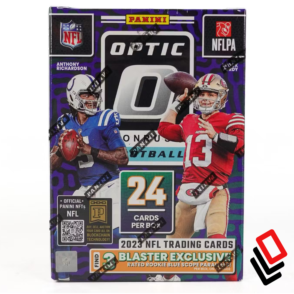 2023 Panini Donruss Optic Football 6-Pack Hobby Blaster Box (Blue Scope Parallels)