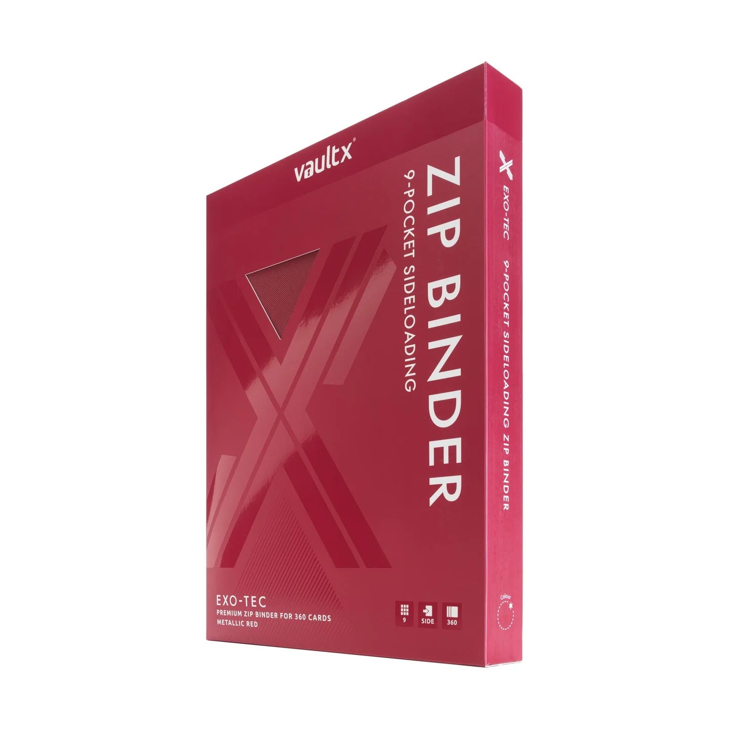 VaultX Zip Binder - 9 Pocket Exo-Tec Metallic Series