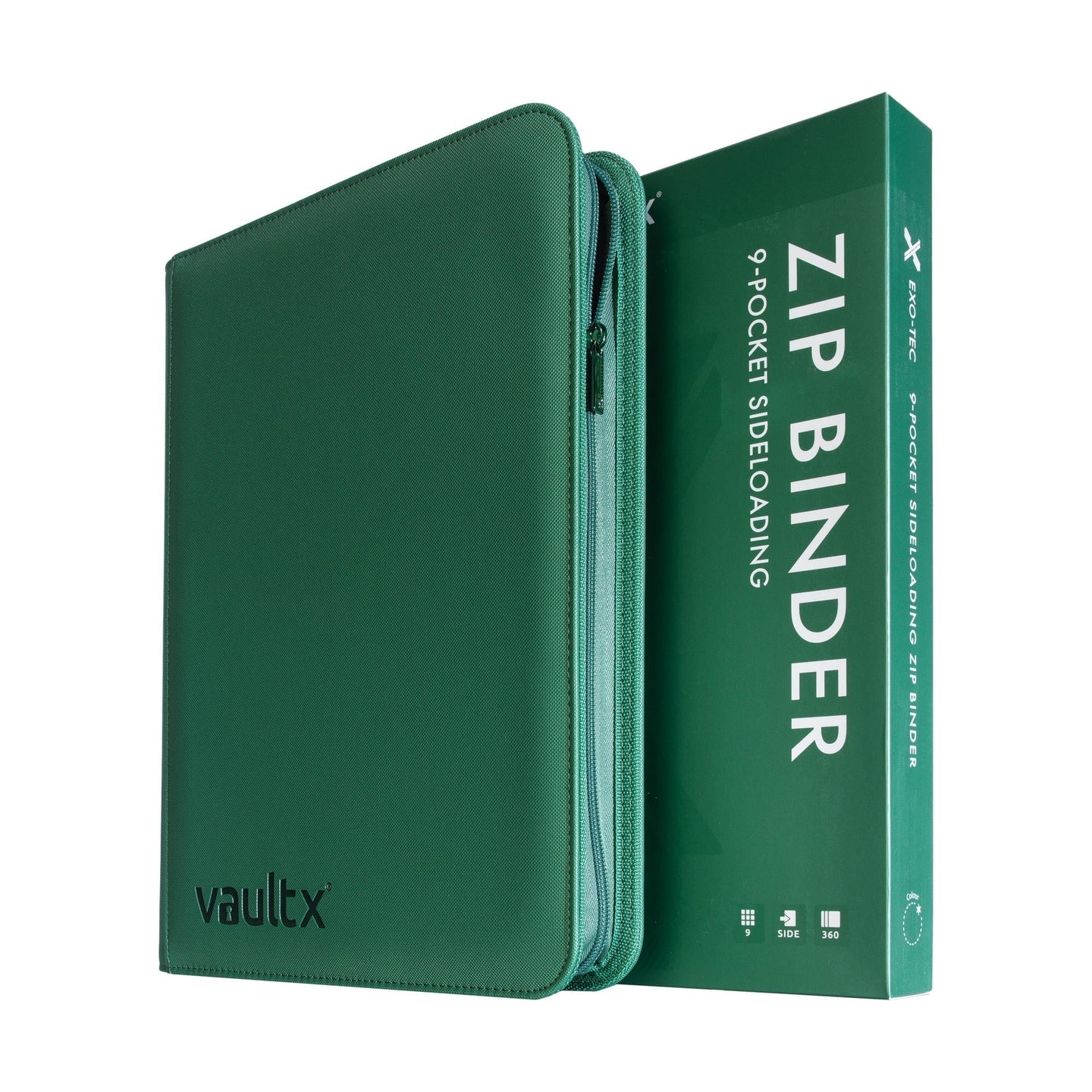 VaultX Zip Binder - 9 Pocket Exo-Tec Metallic Series