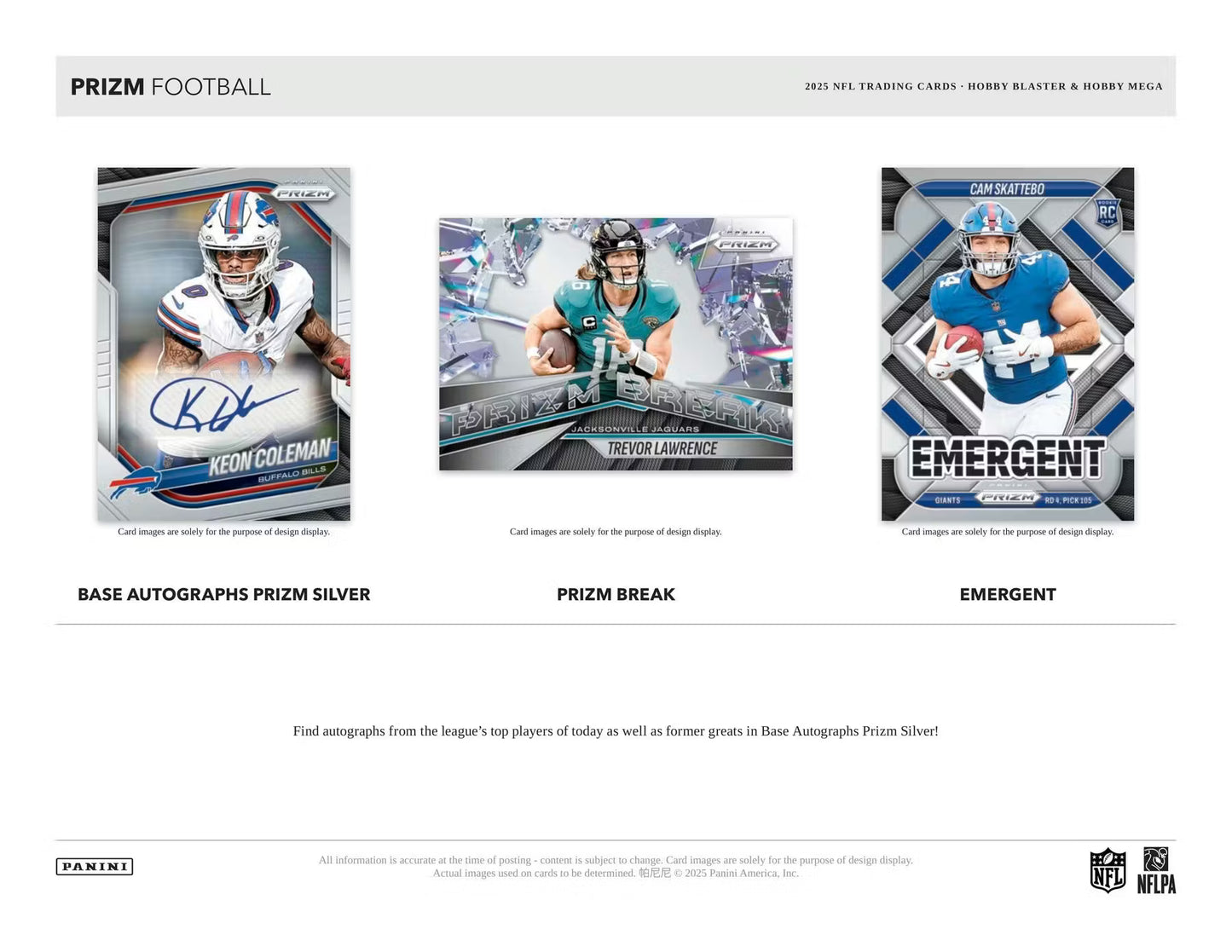 2025 Panini Prizm Football Mega Hobby Box