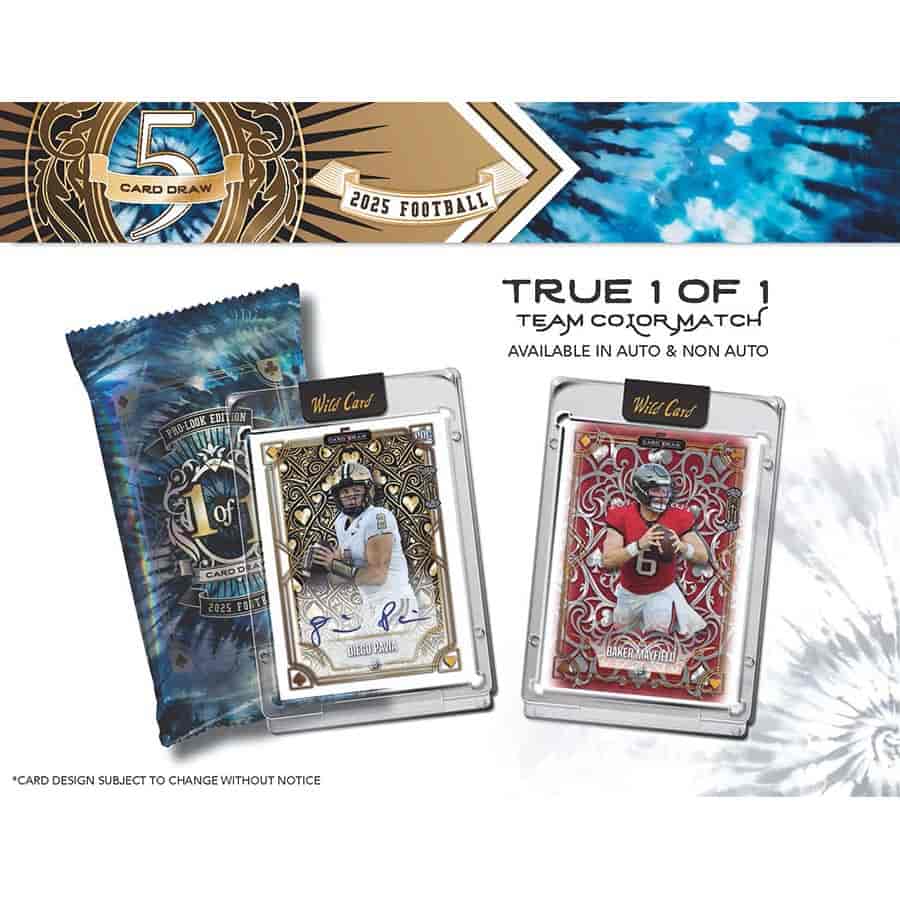 2025 Wild Card 5-Card Draw Football Pro-Look Edition Hobby Box