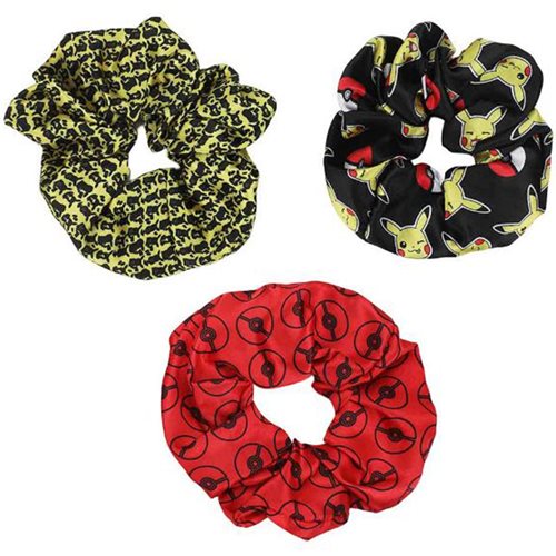 Pokemon Patterned Scrunchie 3-Pack