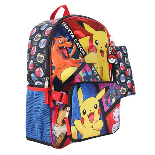 Pokemon Large Character Backpack 5-Piece Set