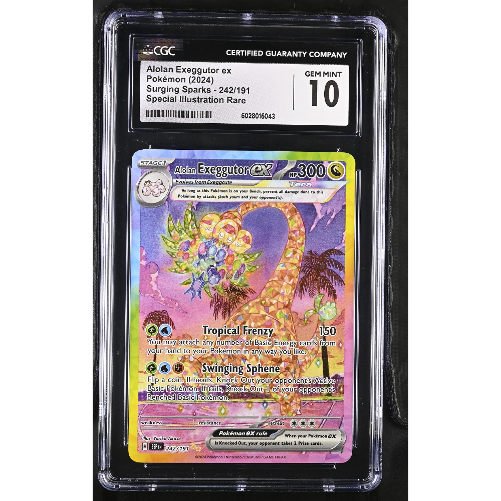 Alolan Exeggutor Ex Special Illustration Rare Surging Sparks 242/191 CGC GEM MINT 10