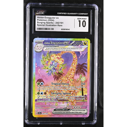 Alolan Exeggutor Ex Special Illustration Rare Surging Sparks 242/191 CGC GEM MINT 10