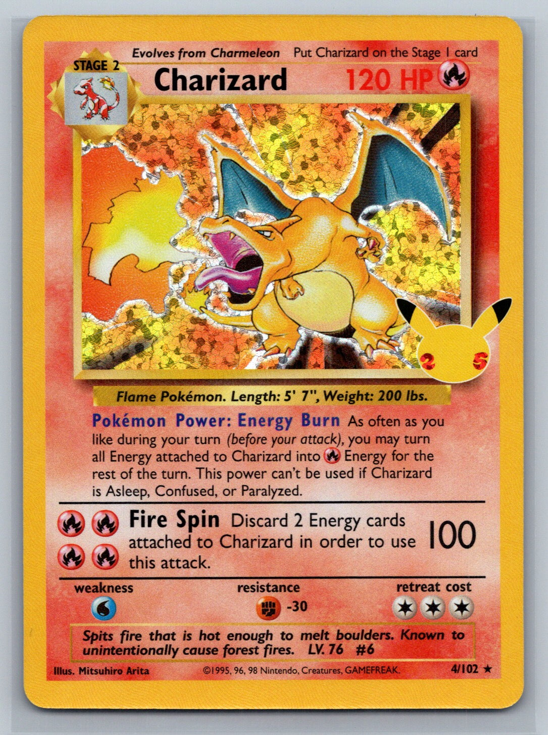 Charizard Classic Collection Celebrations: Classic Collection 4/102 NM