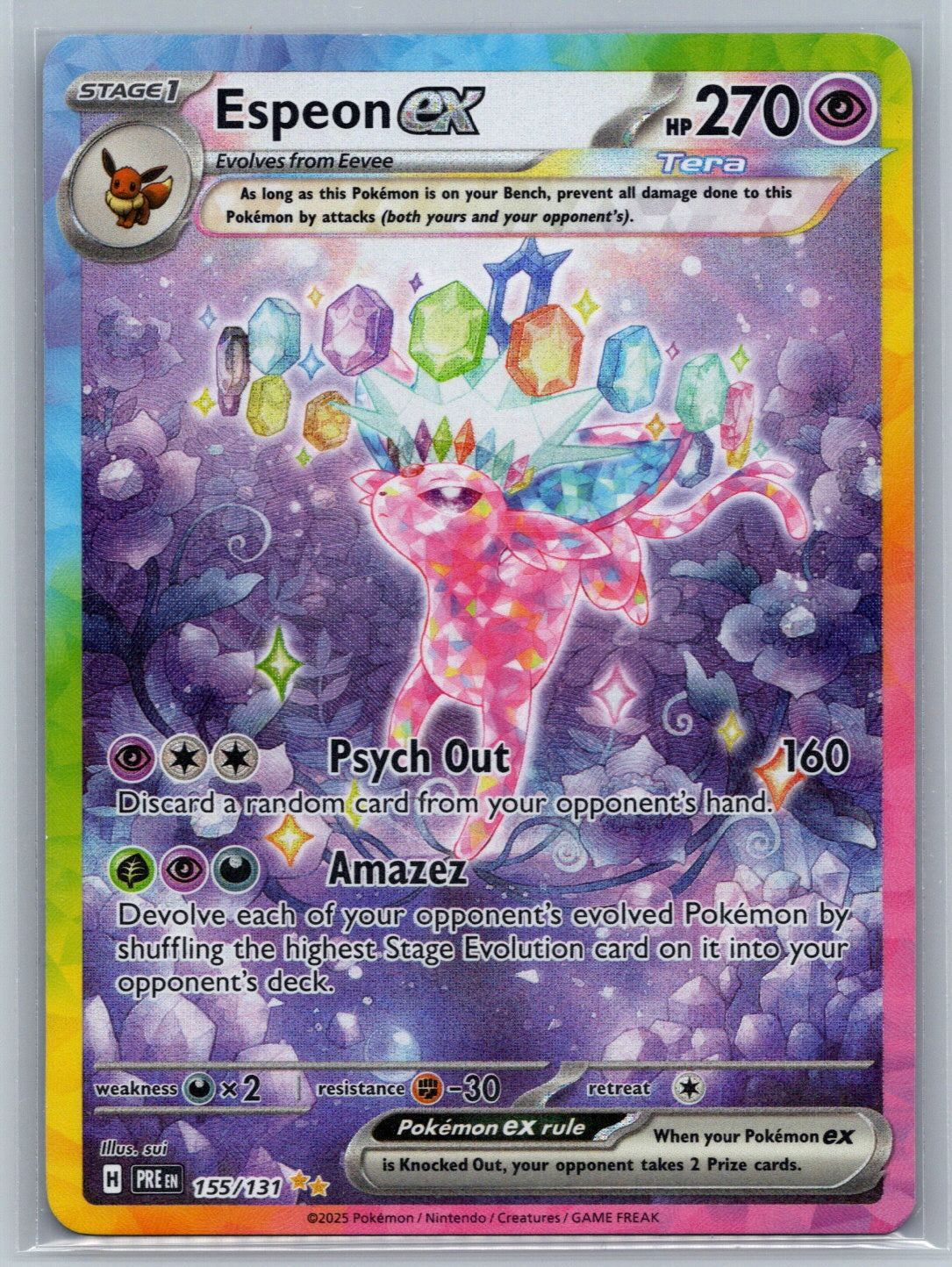 Espeon ex Special Illustration Rare SV: Prismatic Evolutions 155/131 NM