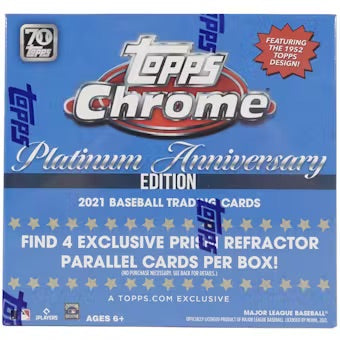 2021 Topps Chrome Platinum Anniversary Baseball Mega Box (Blue)