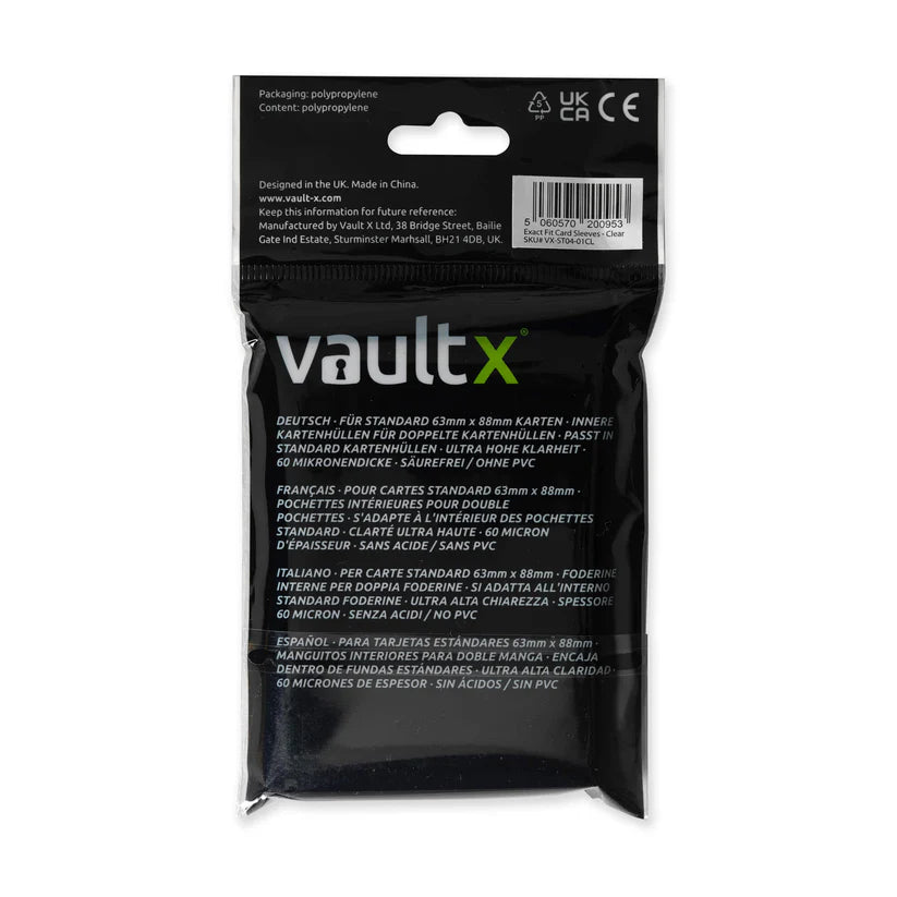 VaultX Exact Fit Card Sleeves