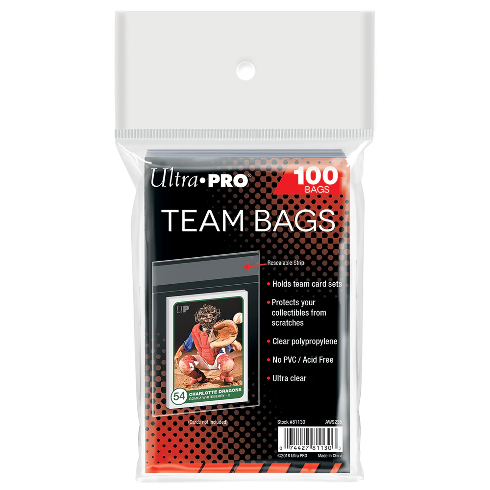 Ultra Pro Team Bags Resealable Sleeves (100ct)