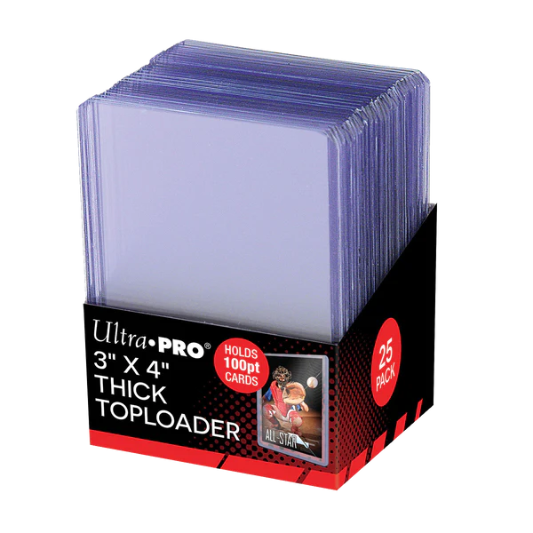 Ultra Pro 3" x 4" Clear Thick 100PT Toploaders (25ct)