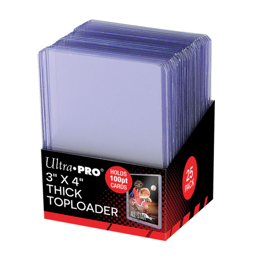 Ultra Pro 3" x 4" Clear Thick 100PT Toploaders (25ct)