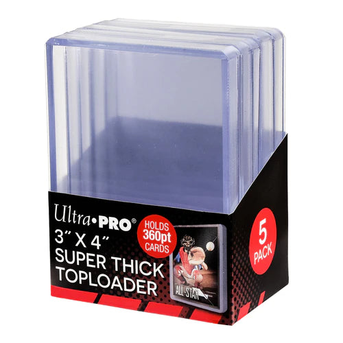 Ultra Pro 3" x 4" Super Thick 360PT Toploaders (5ct)