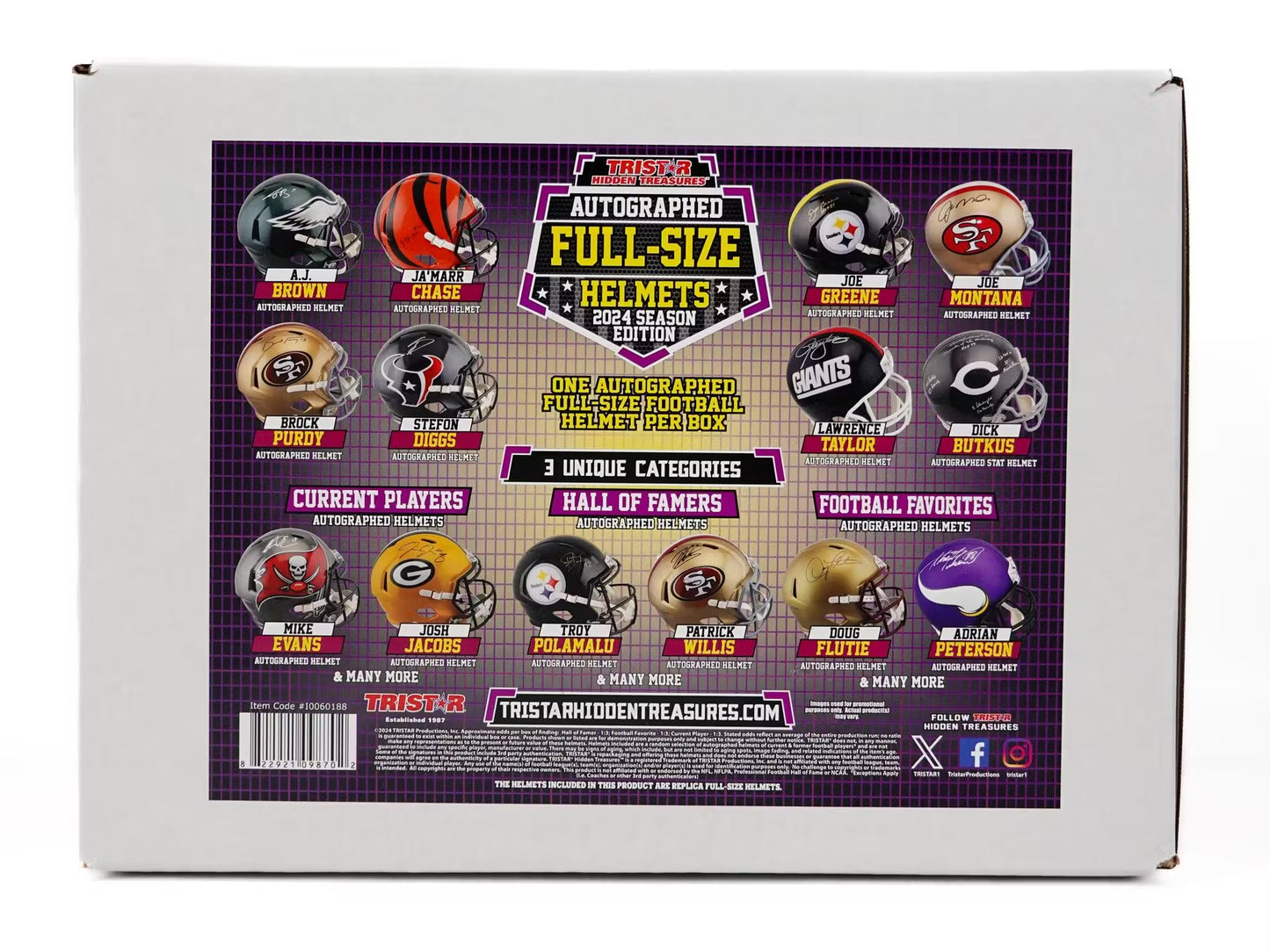 2024 TriStar Hidden Treasures Autographed Full-Size Football Helmet Season Edition Hobby Box