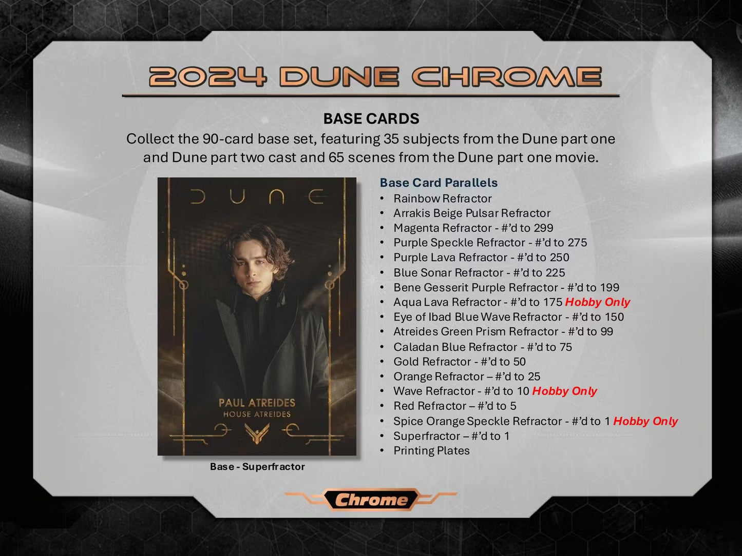 2024 Topps Dune Chrome Hobby Box