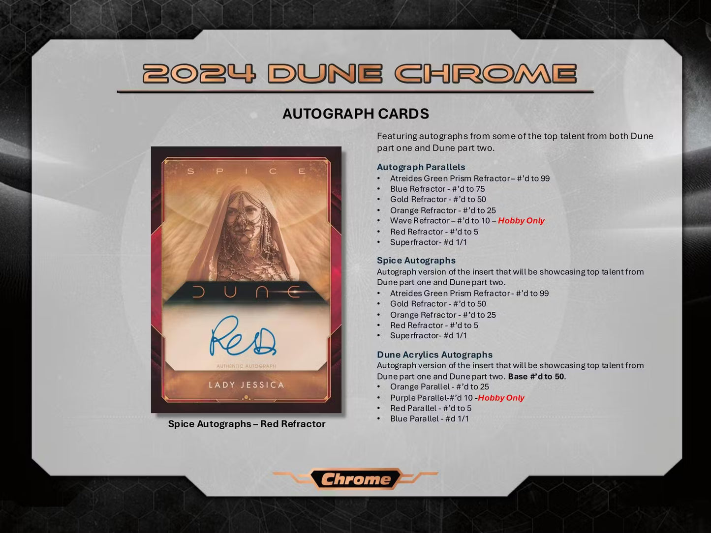 2024 Topps Dune Chrome Hobby Box