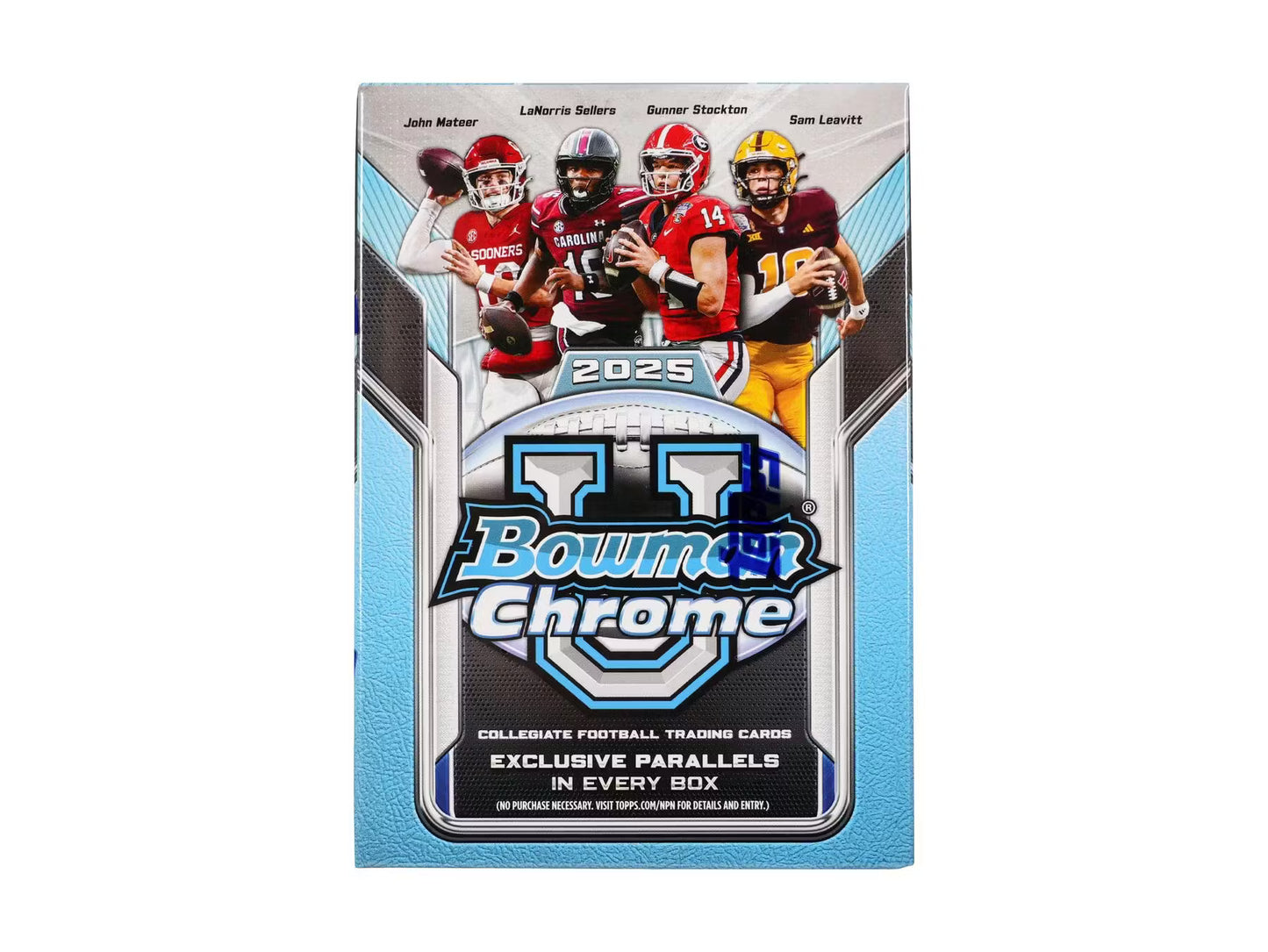 2025 Bowman University Chrome Football 7-Pack Blaster Box