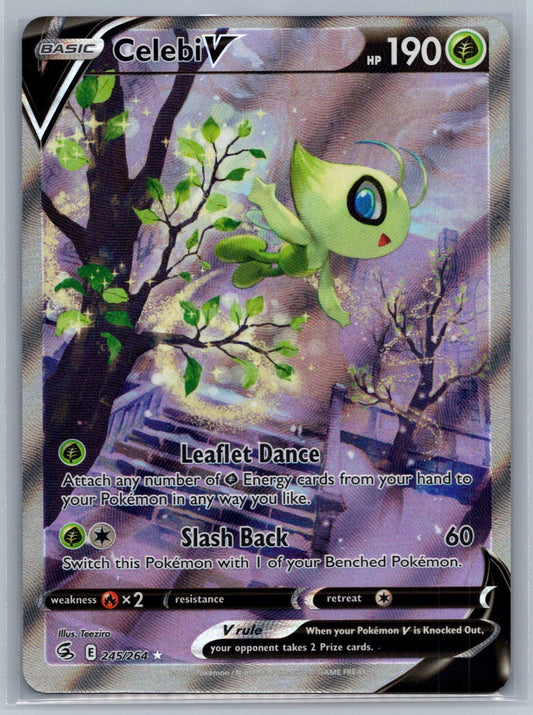 Celebi V (Alternate Full Art) Ultra Rare SWSH08: Fusion Strike 245/264 NM