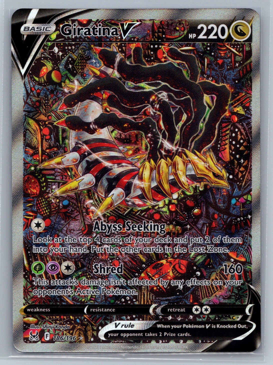 Giratina V (Alternate Full Art) Ultra Rare SWSH11: Lost Origin 186/196 NM