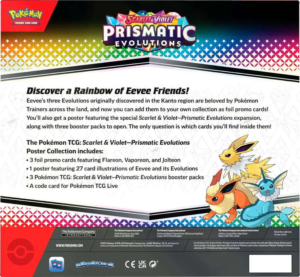 Pokémon TCG: Scarlet & Violet - Prismatic Evolutions Poster Collection