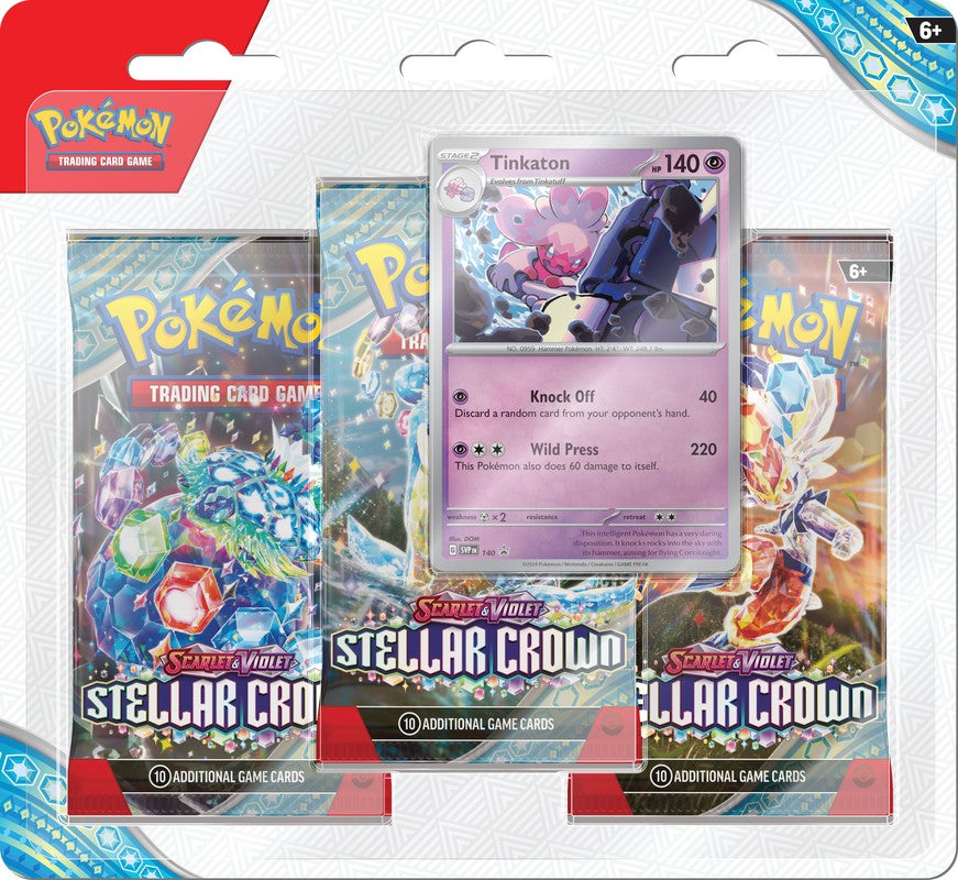 Pokemon TCG: Scarlet & Violet - Stellar Crown Three-Booster Blister