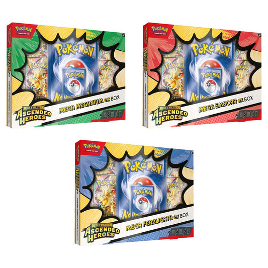 Pokémon TCG: Mega Evolution 2.5: Ascended Heroes: Mega Meganium/Emboar/Feraligatr ex Box