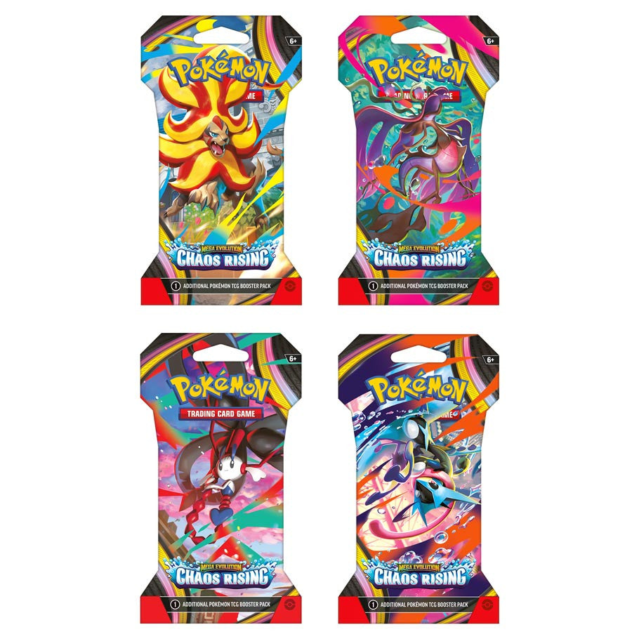 Pokémon TCG: Mega Evolution: Chaos Rising: Sleeved Booster Single Pack ...