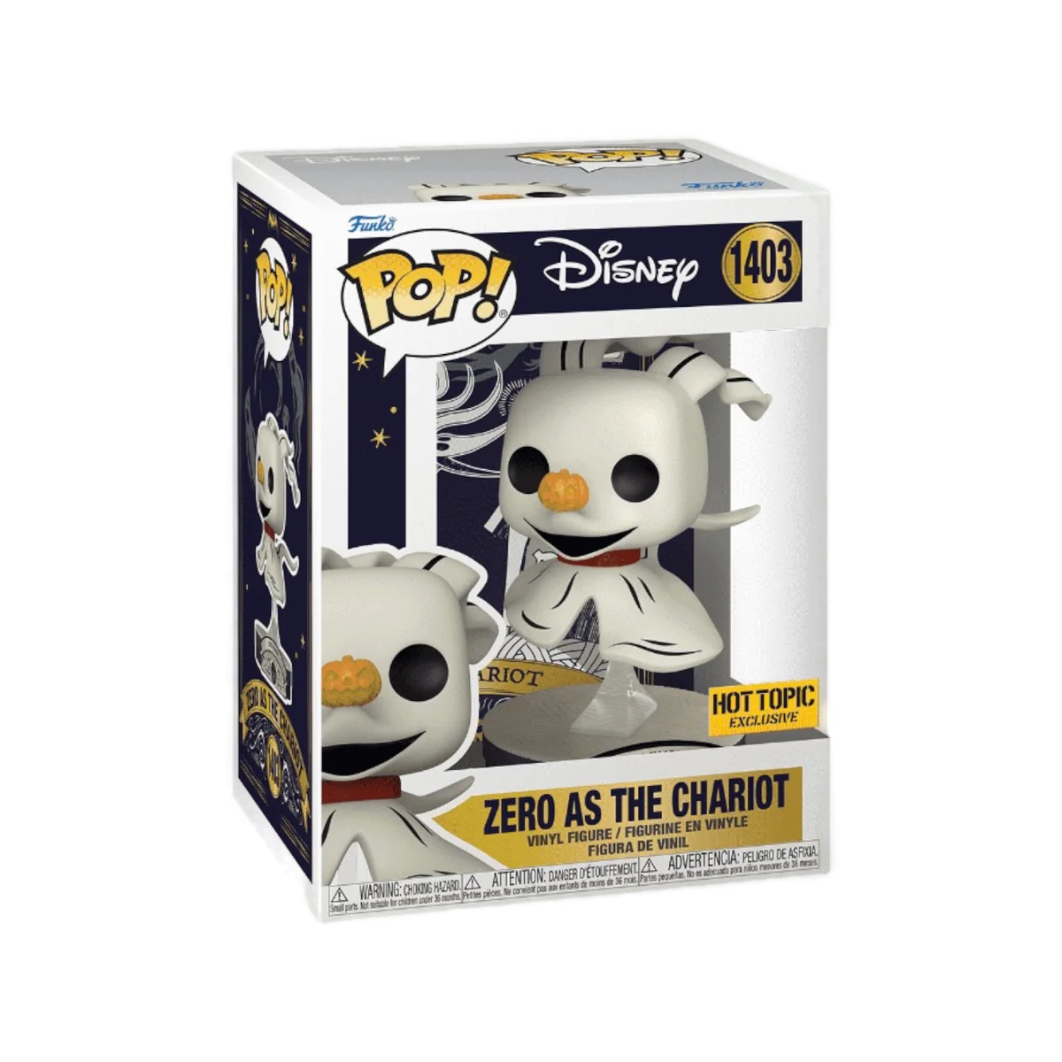 Zero as The Chariot #1403 Funko Pop! - The Nightmare Before Christmas - Hot Topic Exclusive