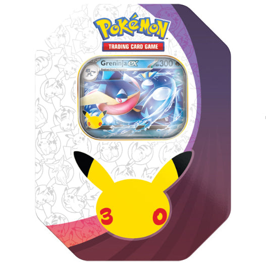 Pokémon TCG: 30th Celebration: ex Tin | Greninja ex or Sylveon ex