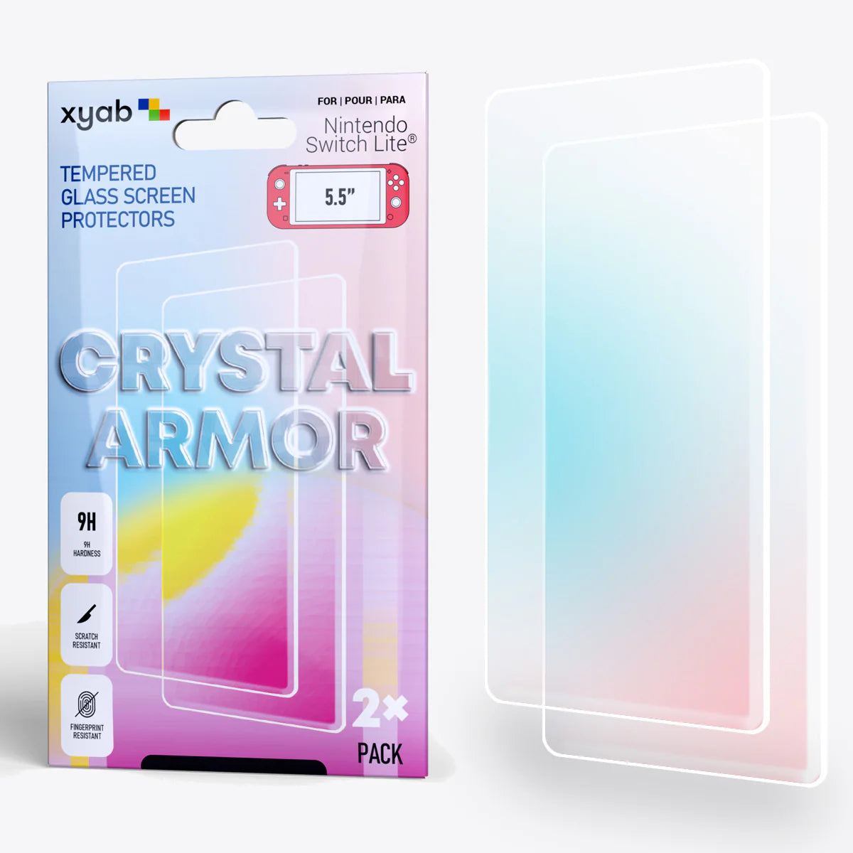 2 Pack Tempered Glass Screen Protector For Nintendo Switch Lite