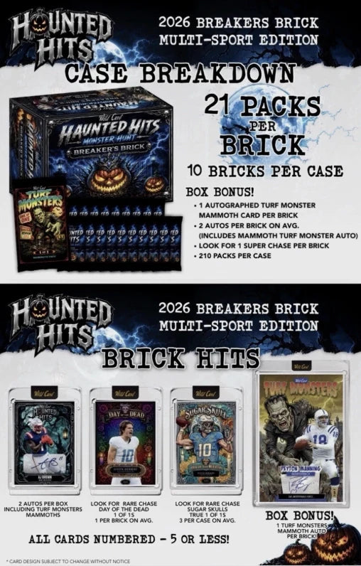 2026 Wild Card Haunted Hits Monster Hunt Breaker's Brick Multi-Sport Edition