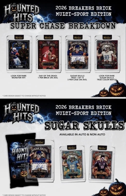 2026 Wild Card Haunted Hits Monster Hunt Breaker's Brick Multi-Sport Edition
